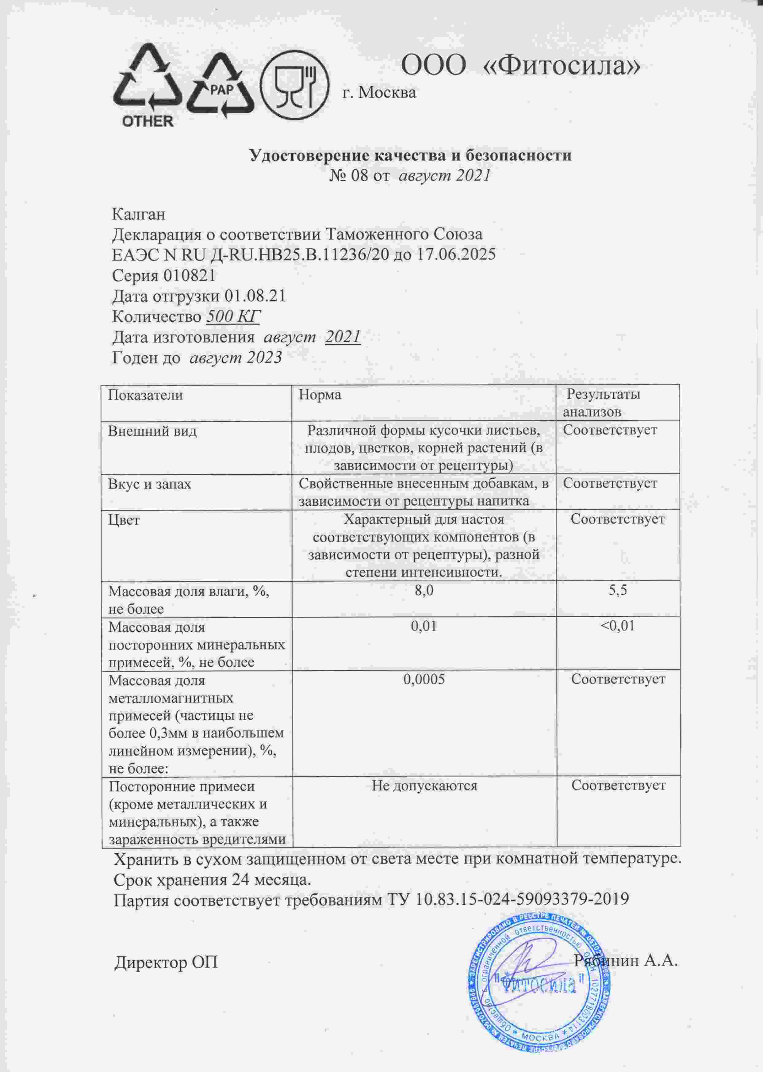 Паспорт №010821